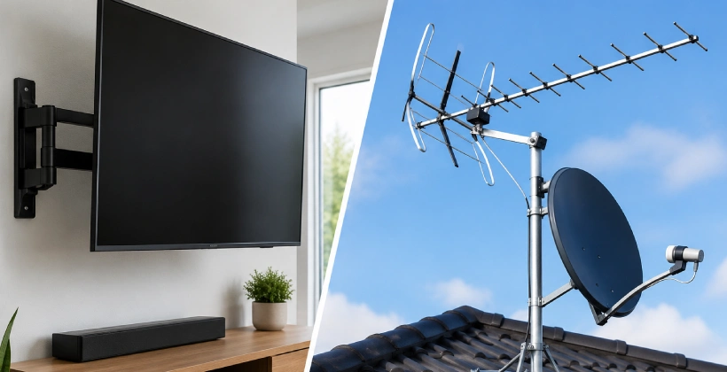 Professional TV wall mounting and Sky UHF aerial installation in Wellington and Hutt Valley